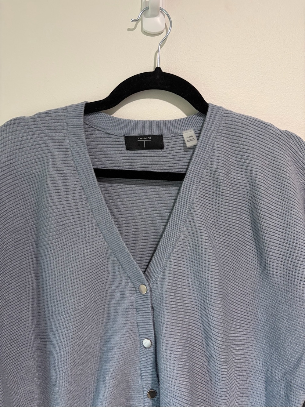 Tahari Ribbed Cardigan Sweater - Picture 2 of 5